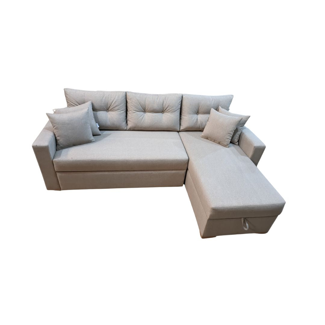 Manx sofa, 2 seater, bed and storage drawer - red beech wood - HST-042