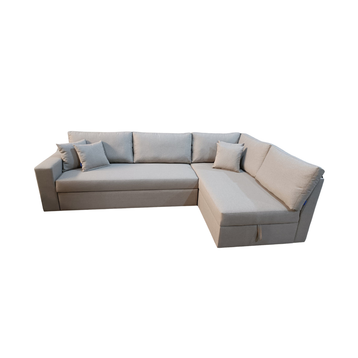 Manx 3-seat sofa with full back - red beech wood - HST-056