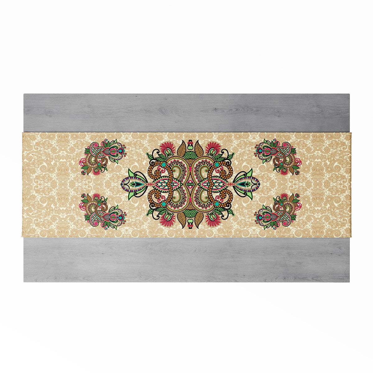 Velvet fabric dining tablecloth in linen - PRV-211