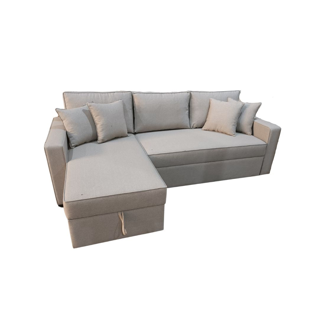Manx sofa, 2 seater, bed and storage drawer - red beech wood - HST-040