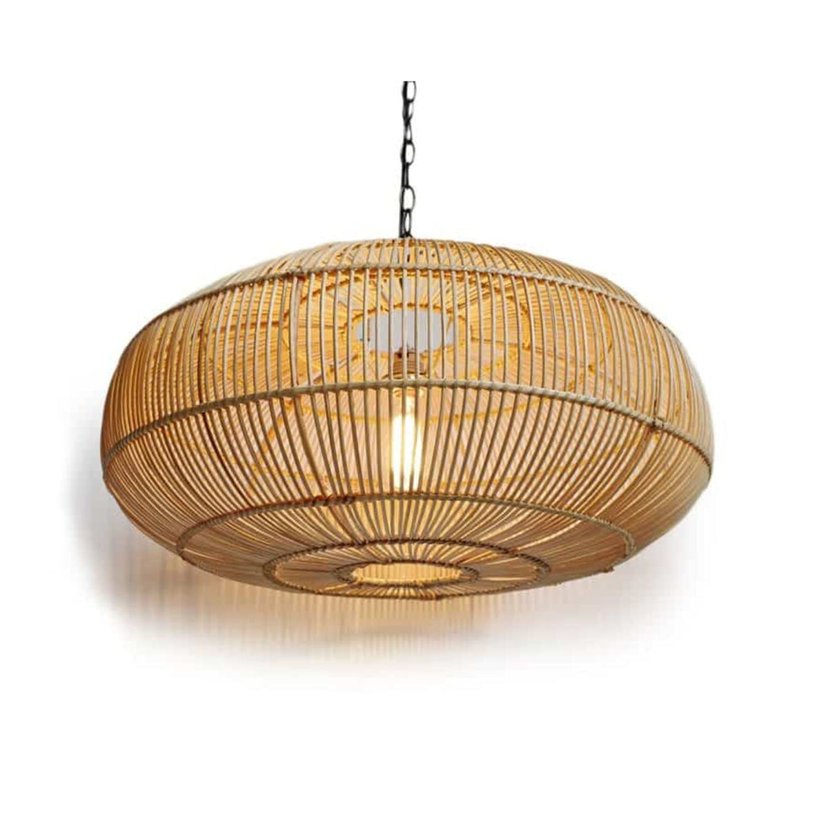 Natural Bamboo Chandelier 50x30cm - HOB-023