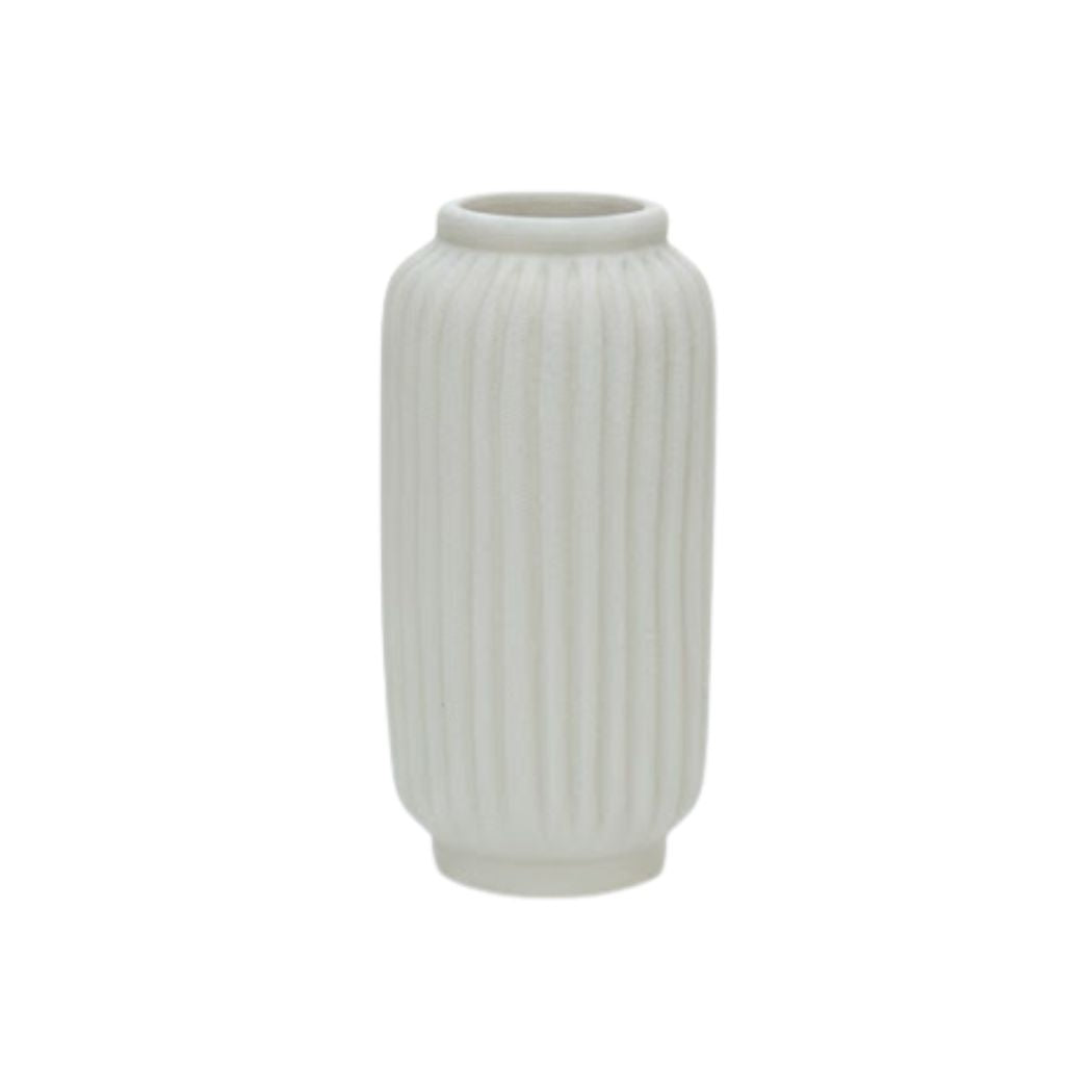 White Ceramic Vase with Elegant Design for Modern Decor – KHK-038