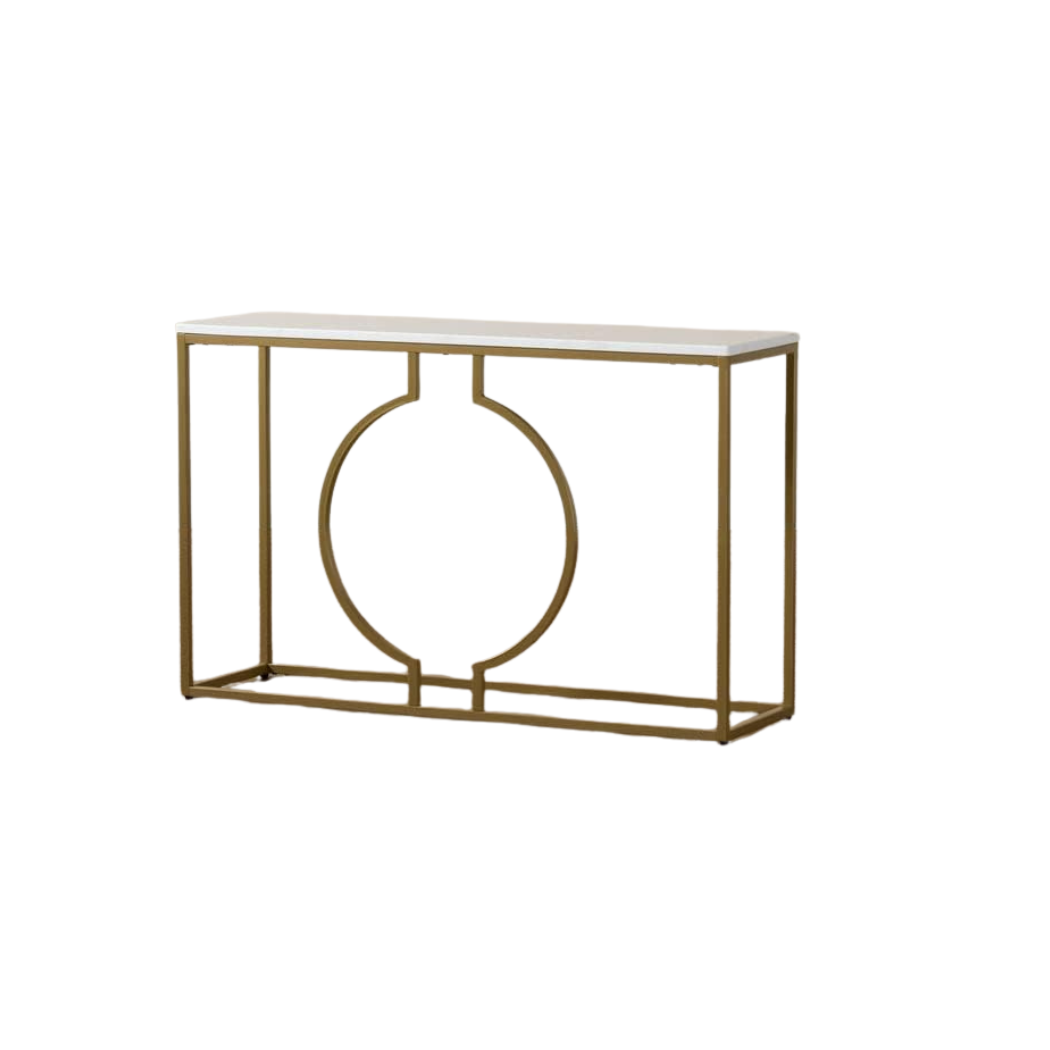 Steel coated console – luxurious natural Carrara marble surface – elegant modern design – model ZSL-041
