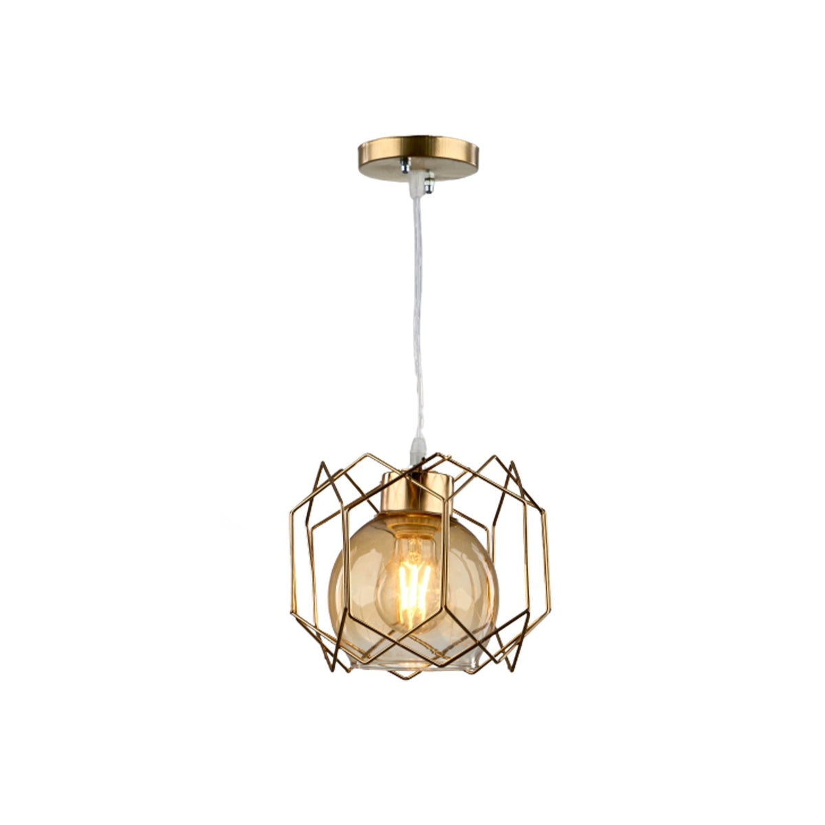 A finely crafted aluminum chandelier adds a modern touch to your home.