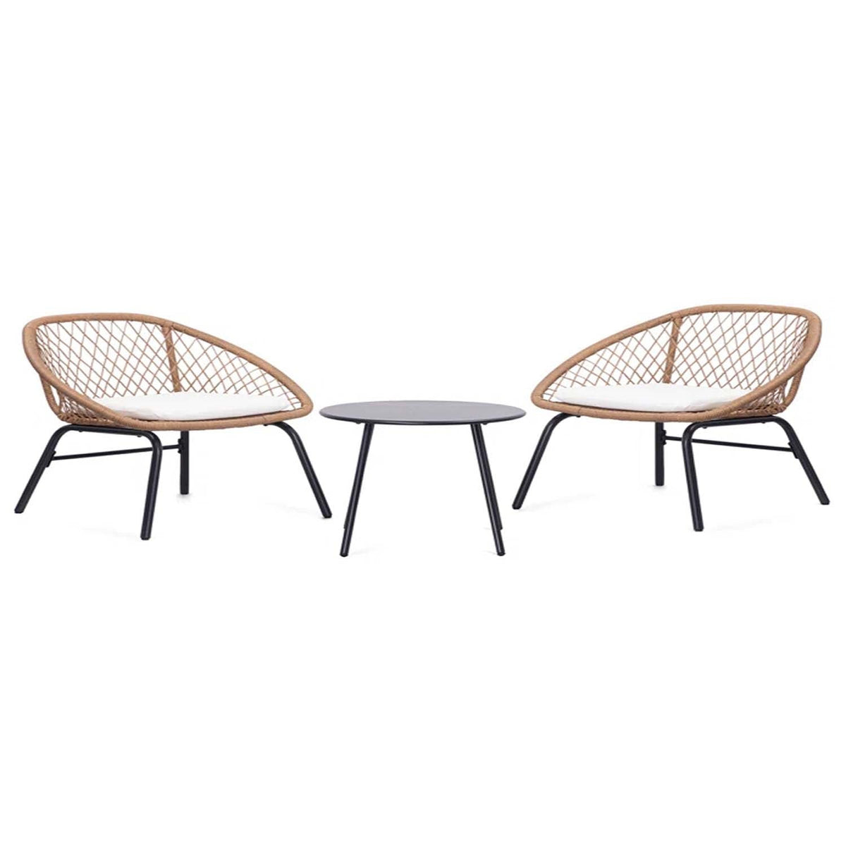 Set of 2 chairs and a table made of rattan - OS-296