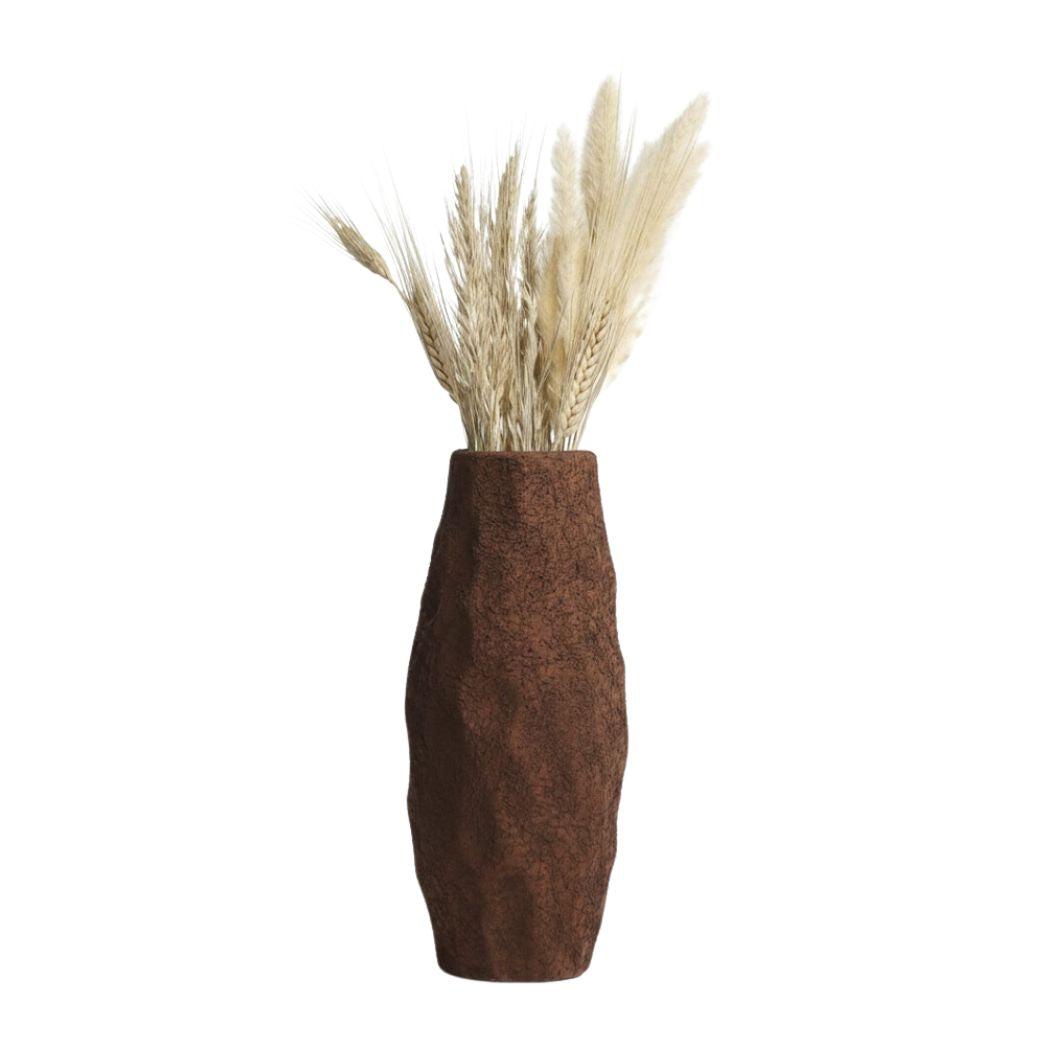 Set of 2 Earthenware Vases in Elegant Gradient Earthy Brown Color – KHK-005