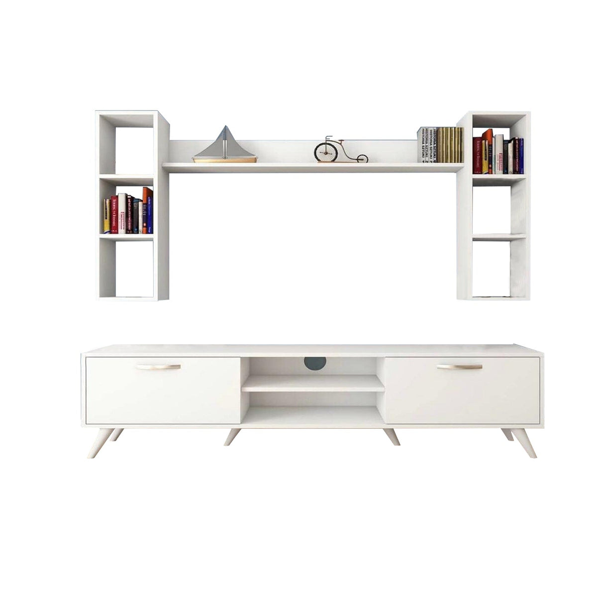 ترابيزة تليفزيون مع وحدات اضافية خشب MDF عالي الجودة - HFS-128