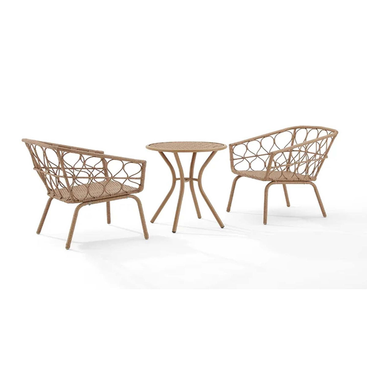 Set of 2 chairs and a table made of rattan - OS-291