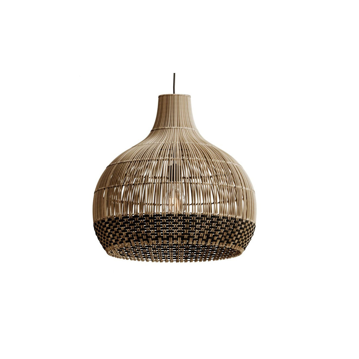 Natural Bamboo Wall Lamp 40x40cm - HOB-029