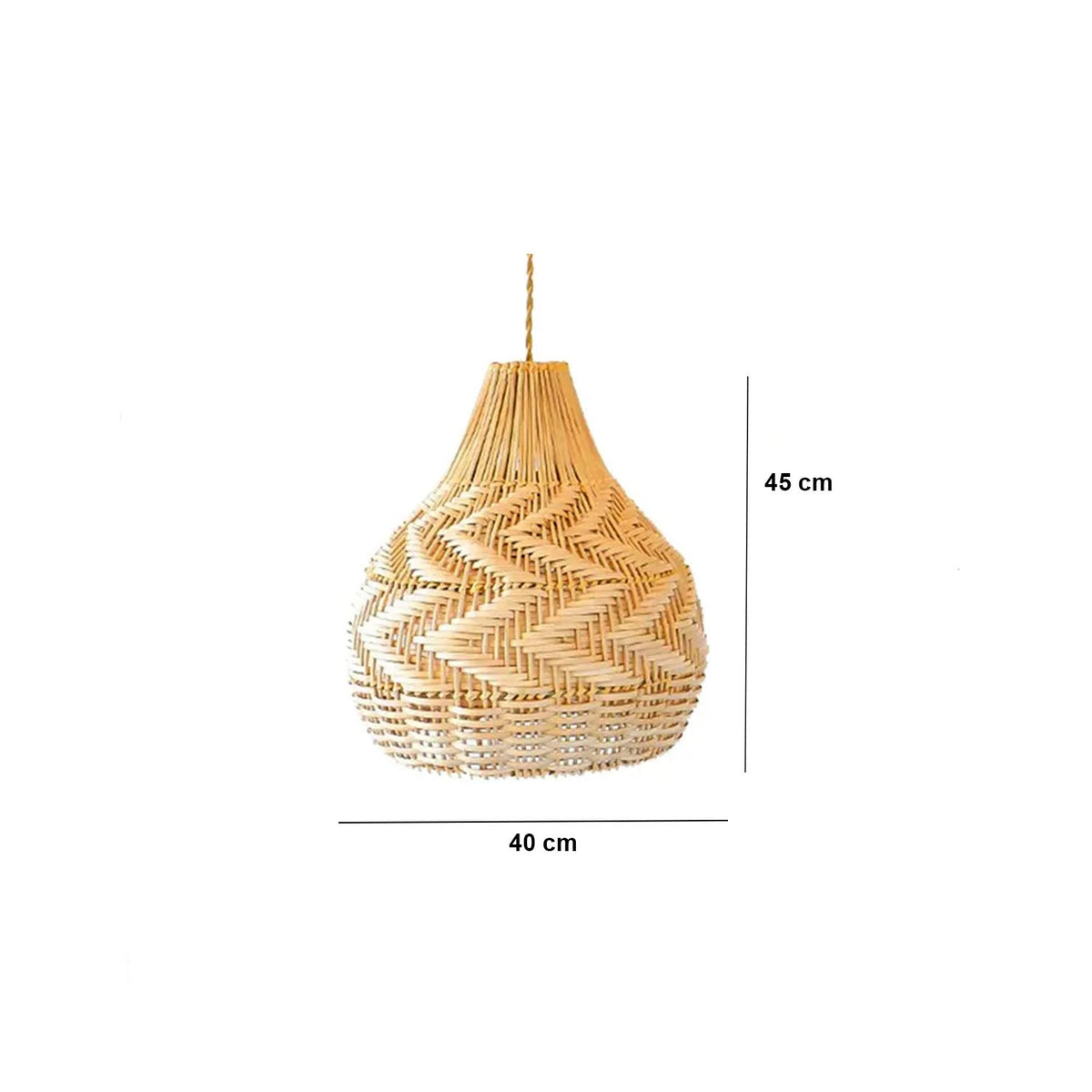 Natural Bamboo Chandelier 40x45cm - HOB-018