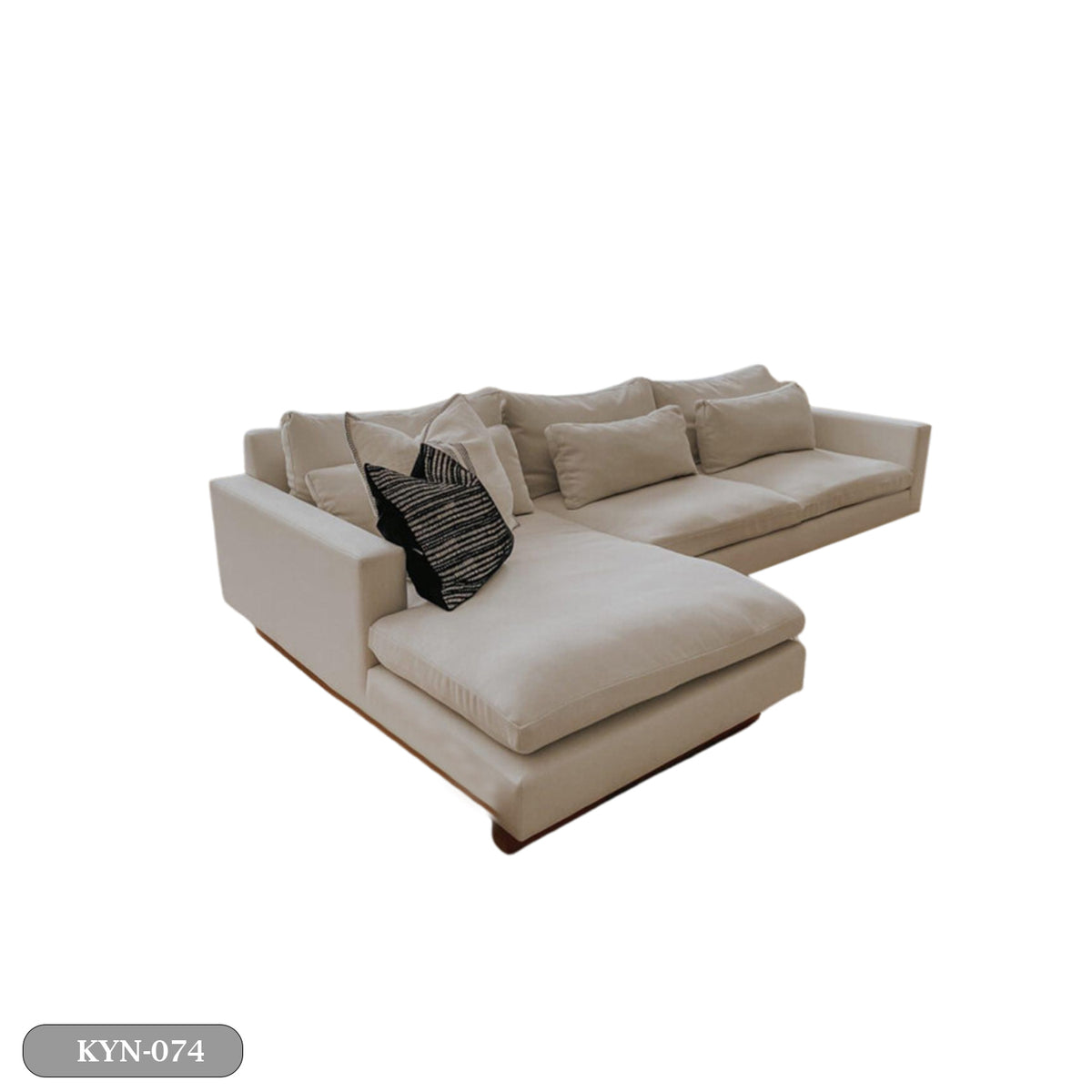 Beech wood corner with linen or velvet fabric - KYN-074