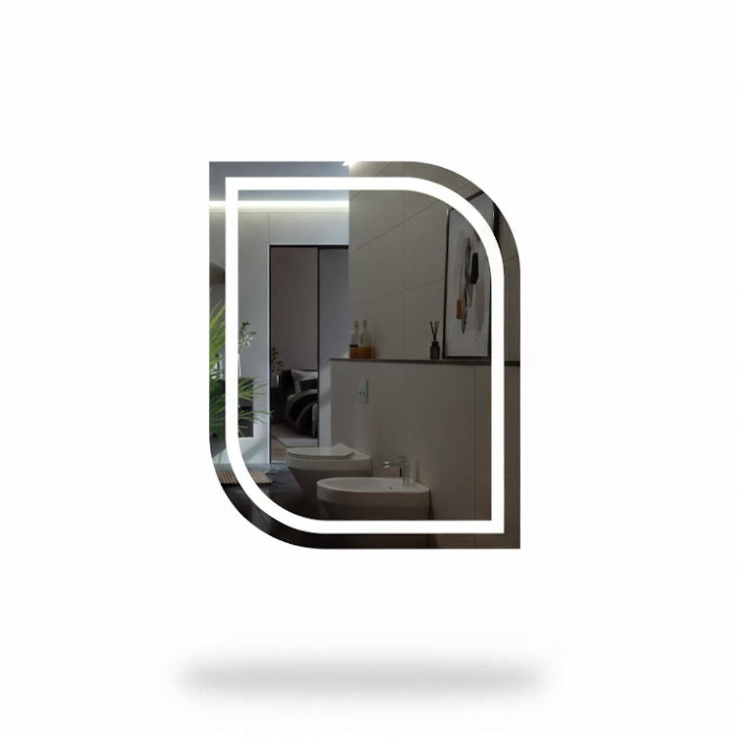 Touch LED Mirror – Size 60×80 cm – High-Quality Glass – Model KTM-017