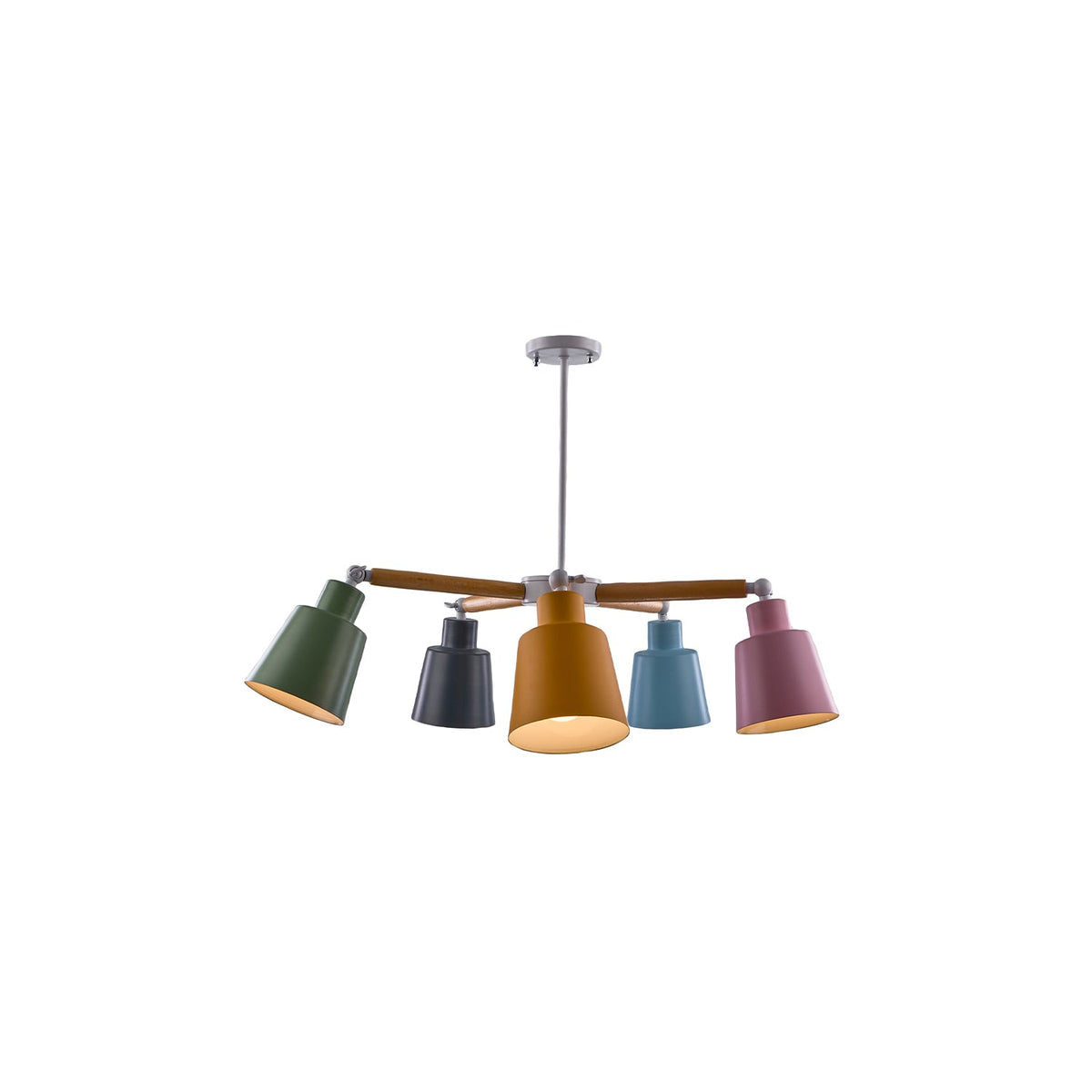 Elegant aluminum chandelier adds an artistic touch to your home.