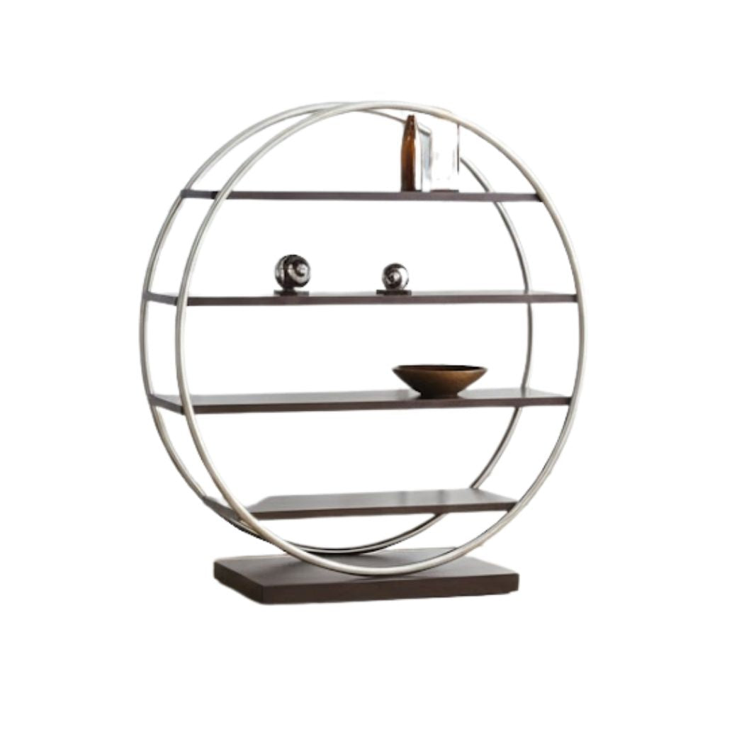 Console with MDF wood surface and iron frame for modern decor REL-045