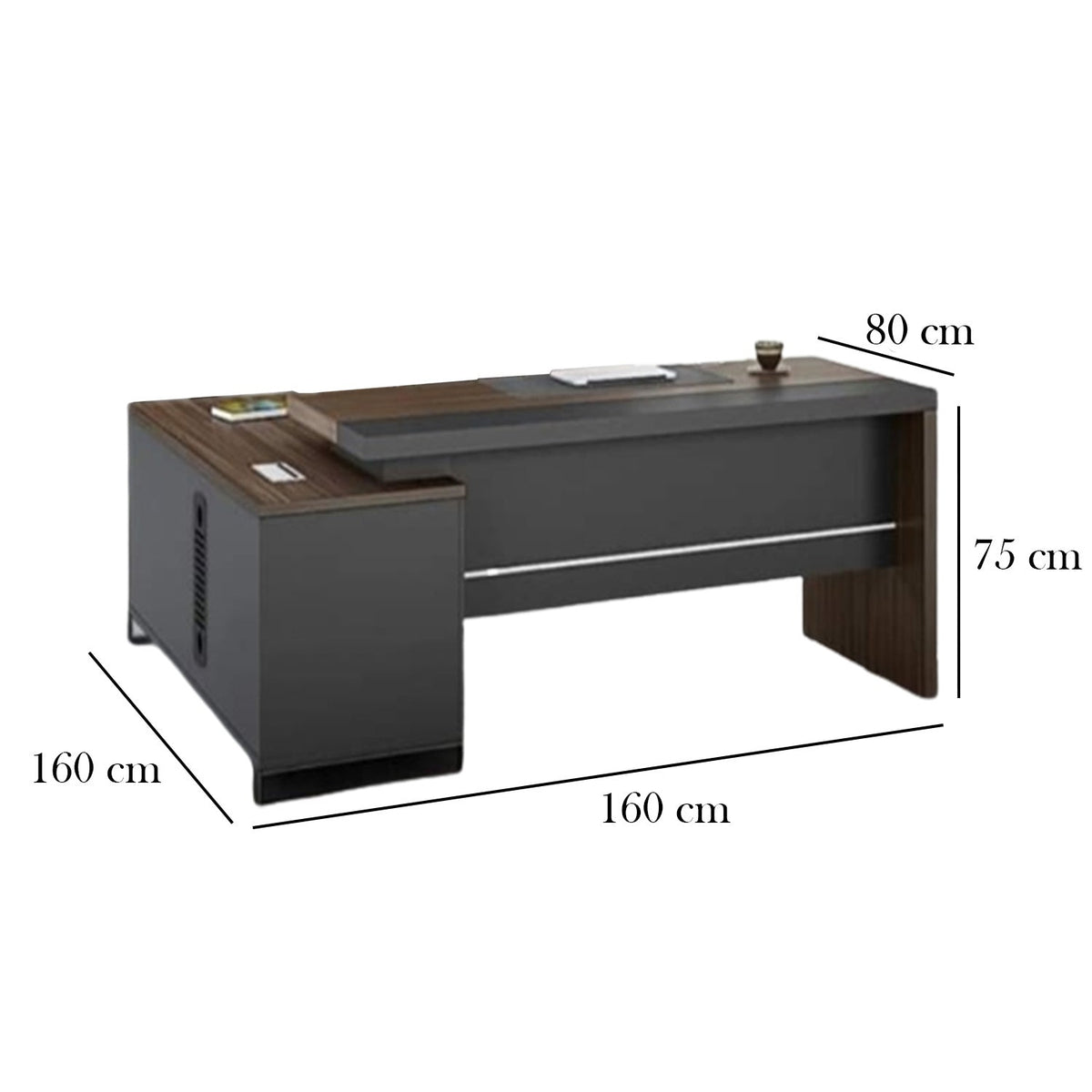 Premium MDF Wooden Manager’s Desk with a Luxurious Design – Model HFS-073