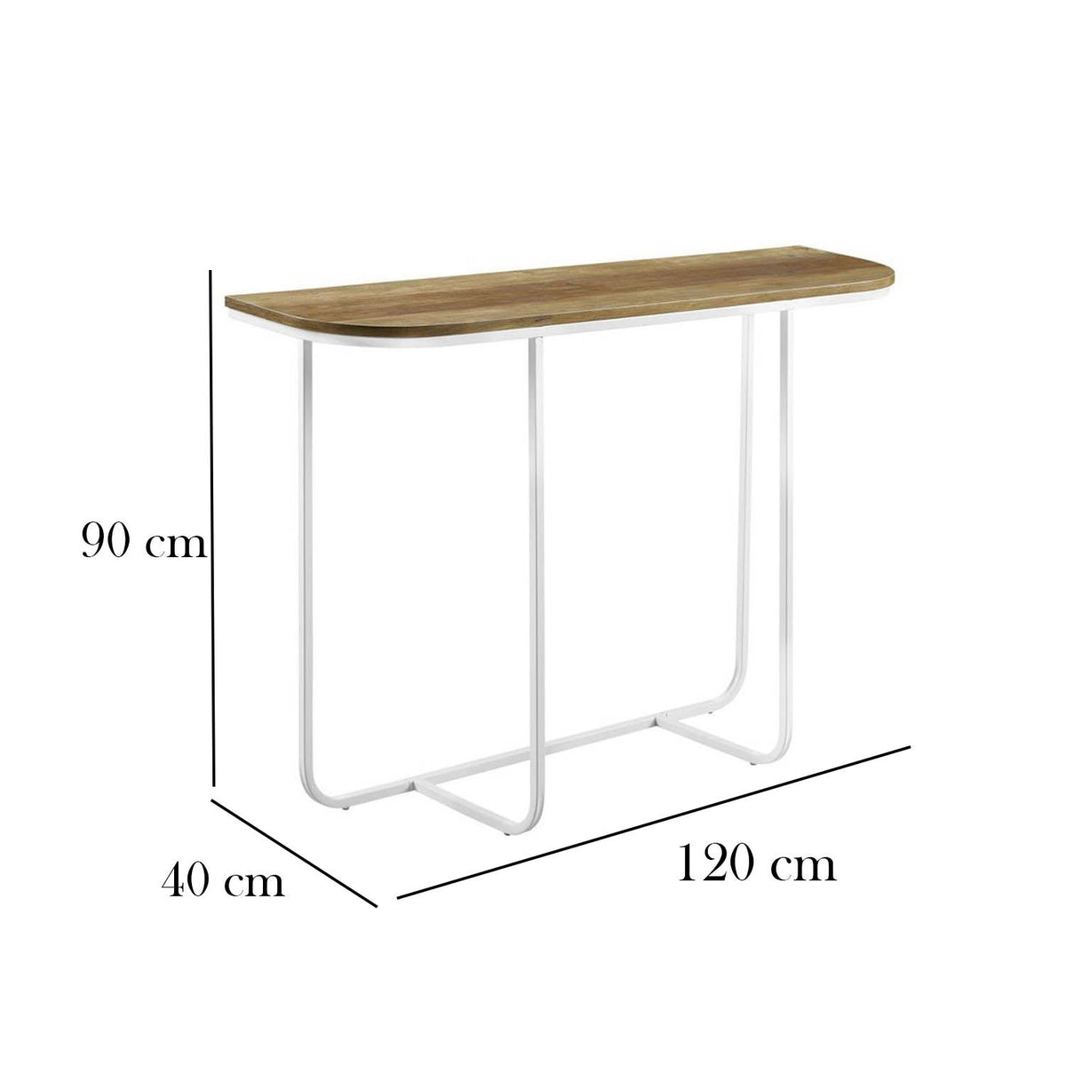 Angel console, iron, electrostatic paint and MDF wood
