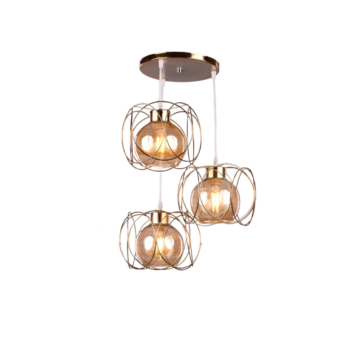 Aluminum chandelier with a sleek modern design