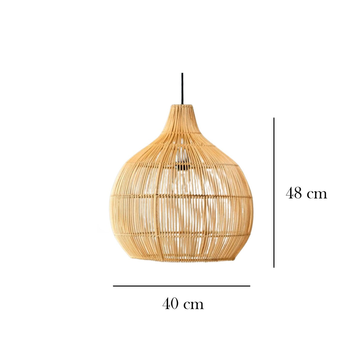 Bamboo Wood Chandelier - HOB-005 - 48cmx40cm