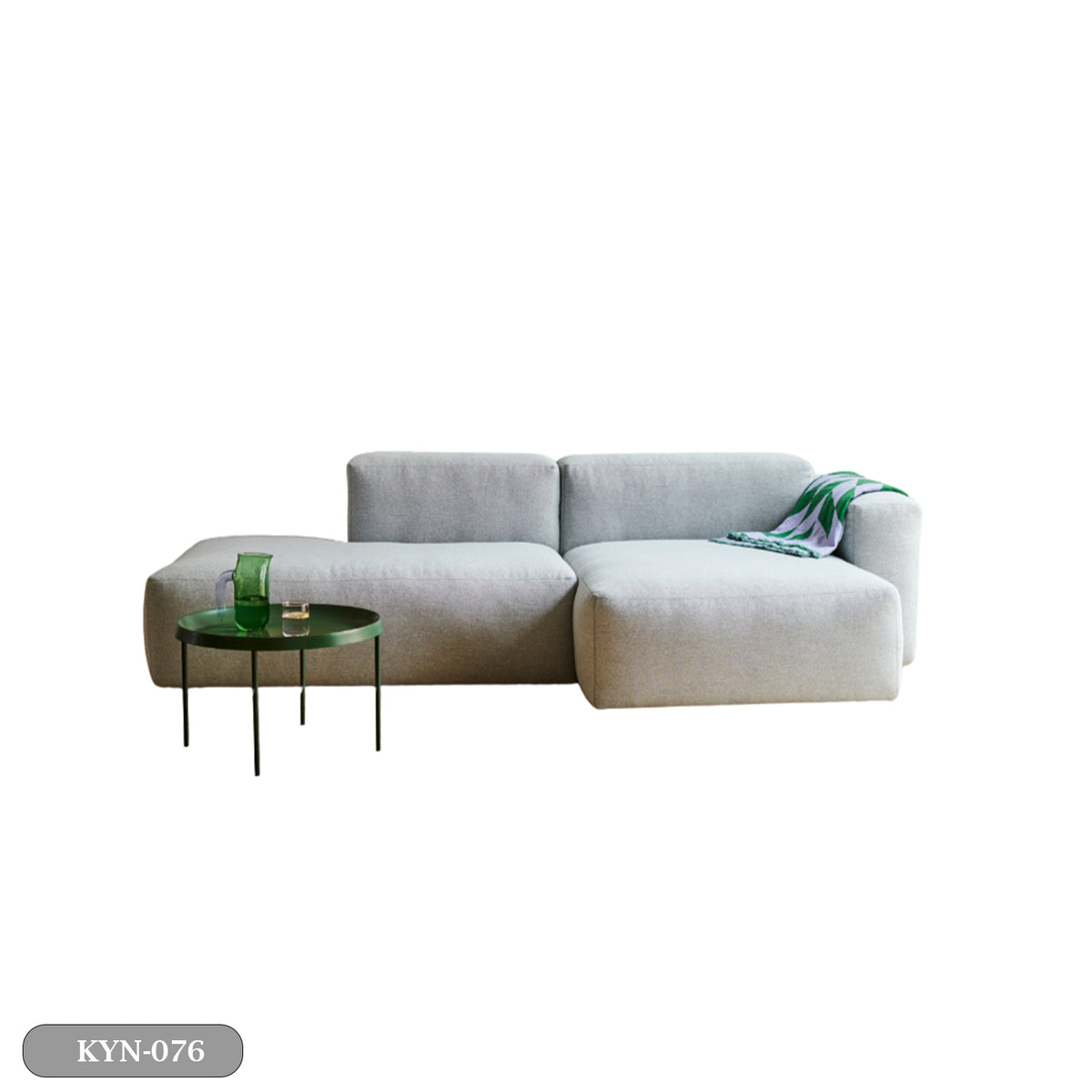 Beech wood corner with linen or velvet fabric - KYN-076