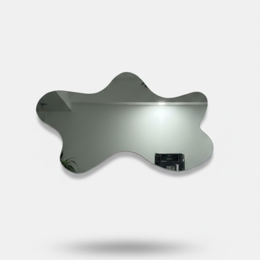 Wall Mirror with White LED Lighting – Premium Glass 100×55 cm – Model KTM-008 by Oscar Furniture