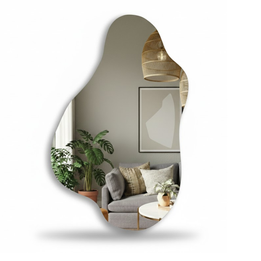 Rectangular Decorative Mirror 90×60 cm – High-Quality Glass – Without Touch – Model KTM-010