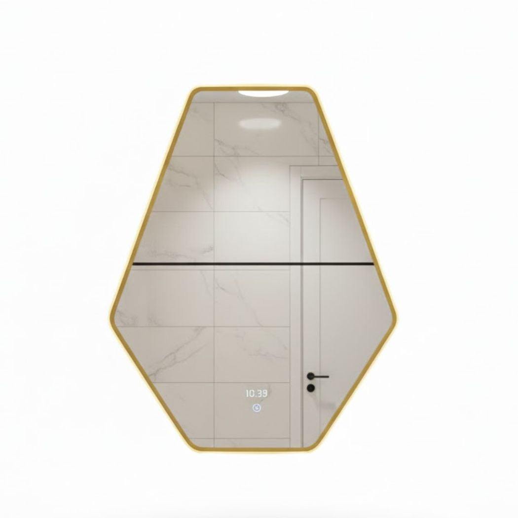 Wall Mirror with Yellow LED Lighting – Size 90×65 cm – Model KTM-004 from Oscar Furniture
