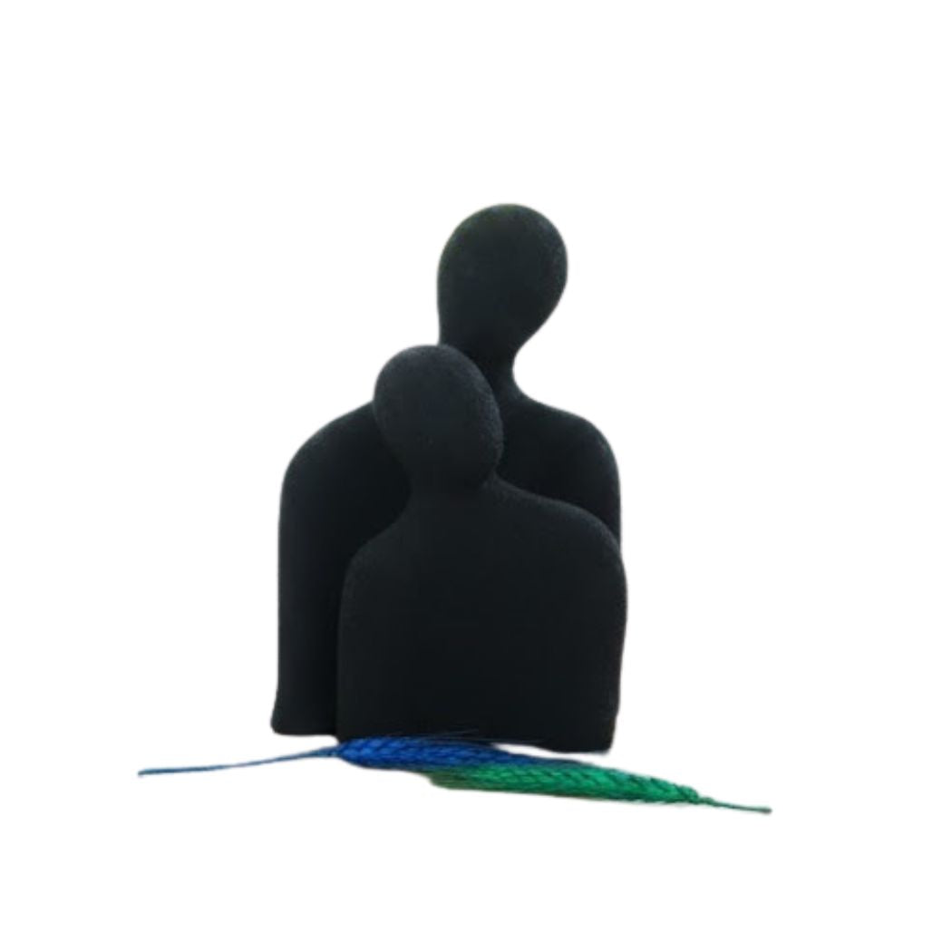 Set of 2 Black Ceramic Vases with Elegant Design – KHK-035