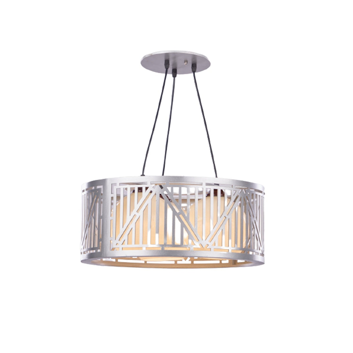 Wood and metal chandelier with a modern and luxurious design