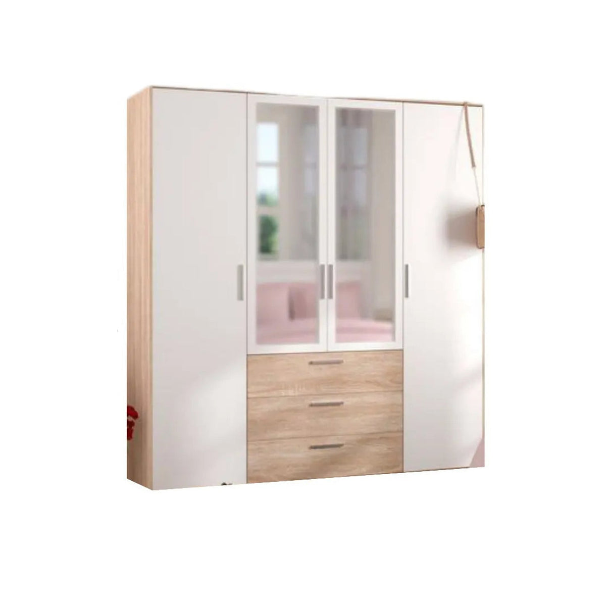 دولاب خشب MDF بطبقة ميلامين 180×50×200 سم – أنيق ومتين