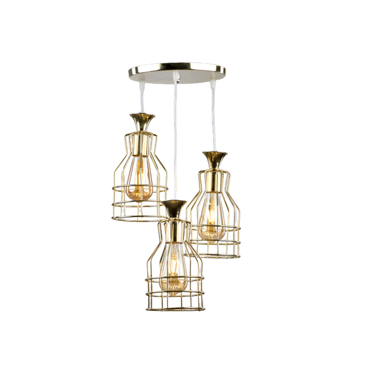 Elegant aluminum chandelier with a modern design