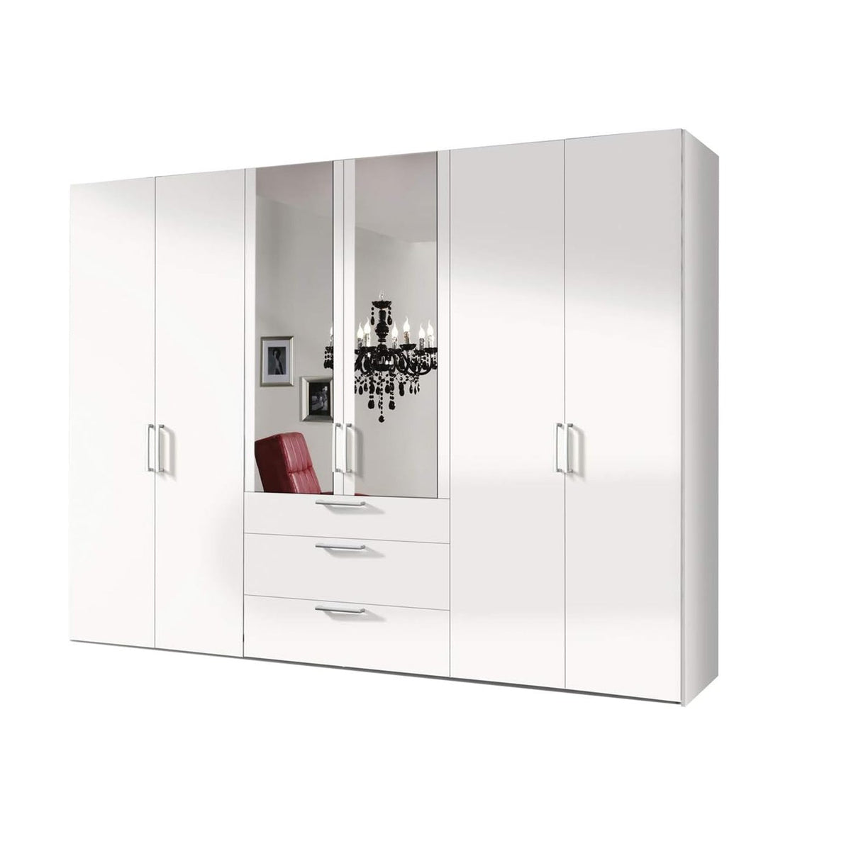 دولاب خشب MDF بطبقة ميلامين 220×50×240 سم
