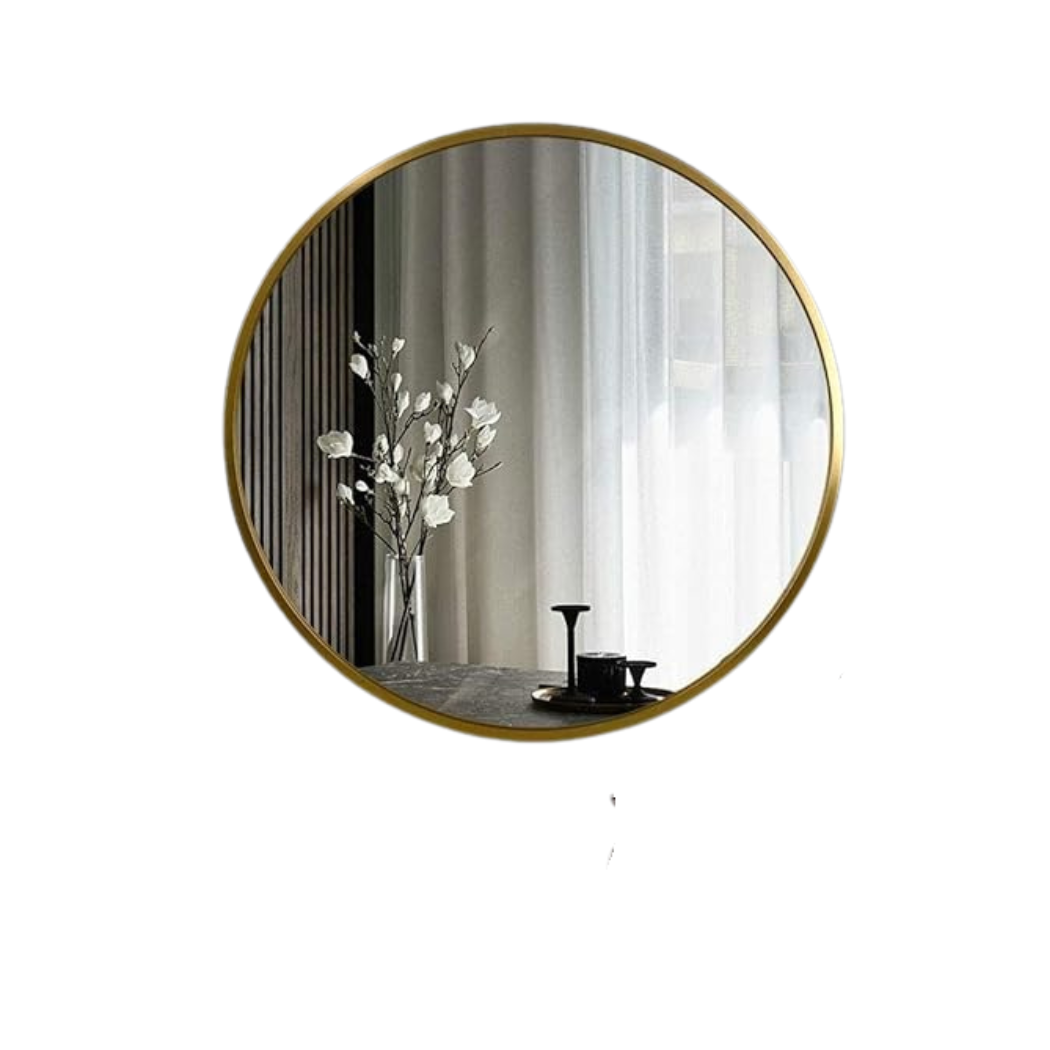 Steel coated mirror – high-quality clear reflective glass – modern circular design – model ZSL-054