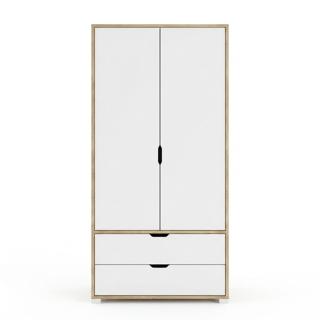 Large MDF Wood Wardrobe with Practical Design for Organizing Clothes – WAF-218