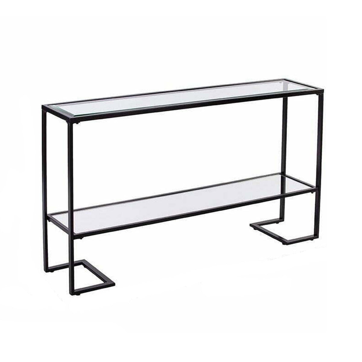 Iron console with electrostatic paint