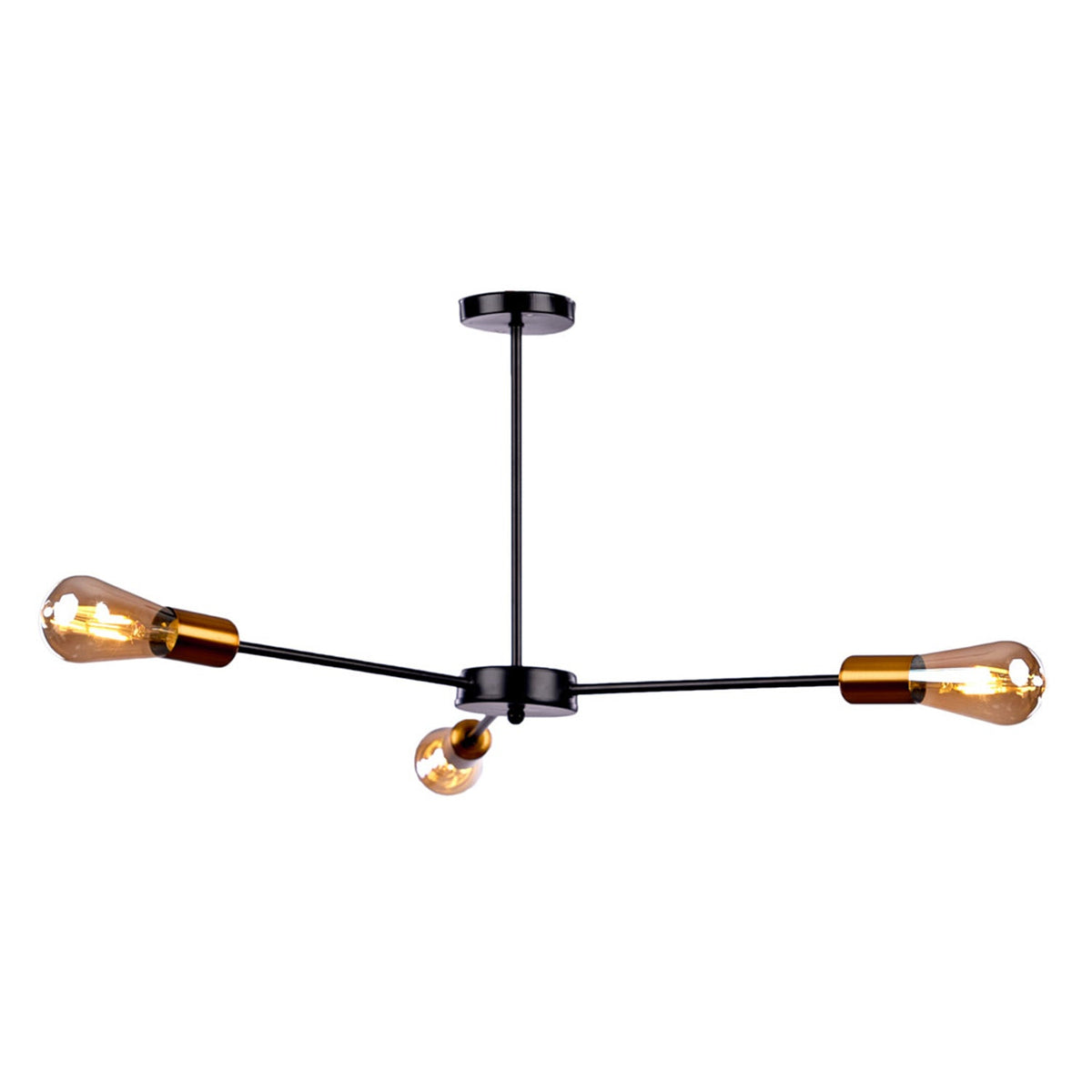Modern aluminum chandelier adds a touch of luxury to any room.
