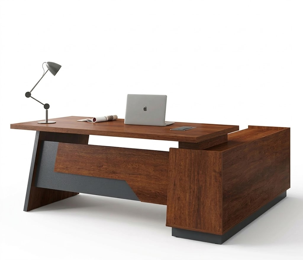 High-quality Spanish MDF wooden manager’s desk – modern and durable design | CEM-142