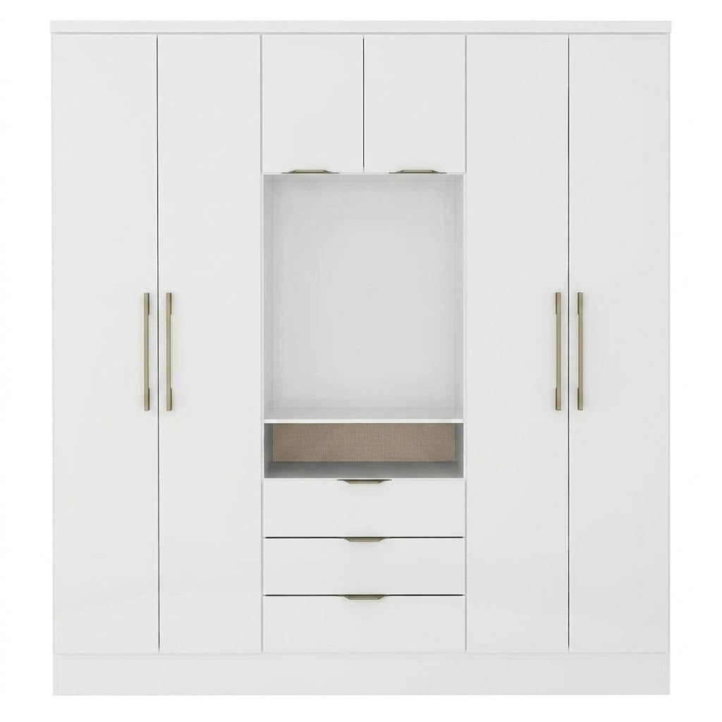 Large MDF Wood Wardrobe with Practical Design for Organizing Clothes – WAF-213