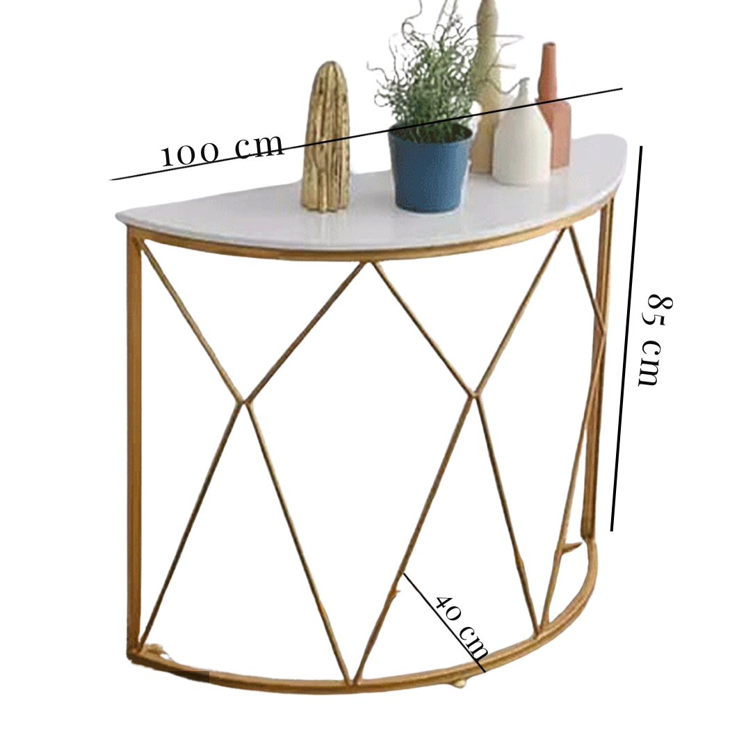 Modern iron and Turkish marble console – Elegant and contemporary design