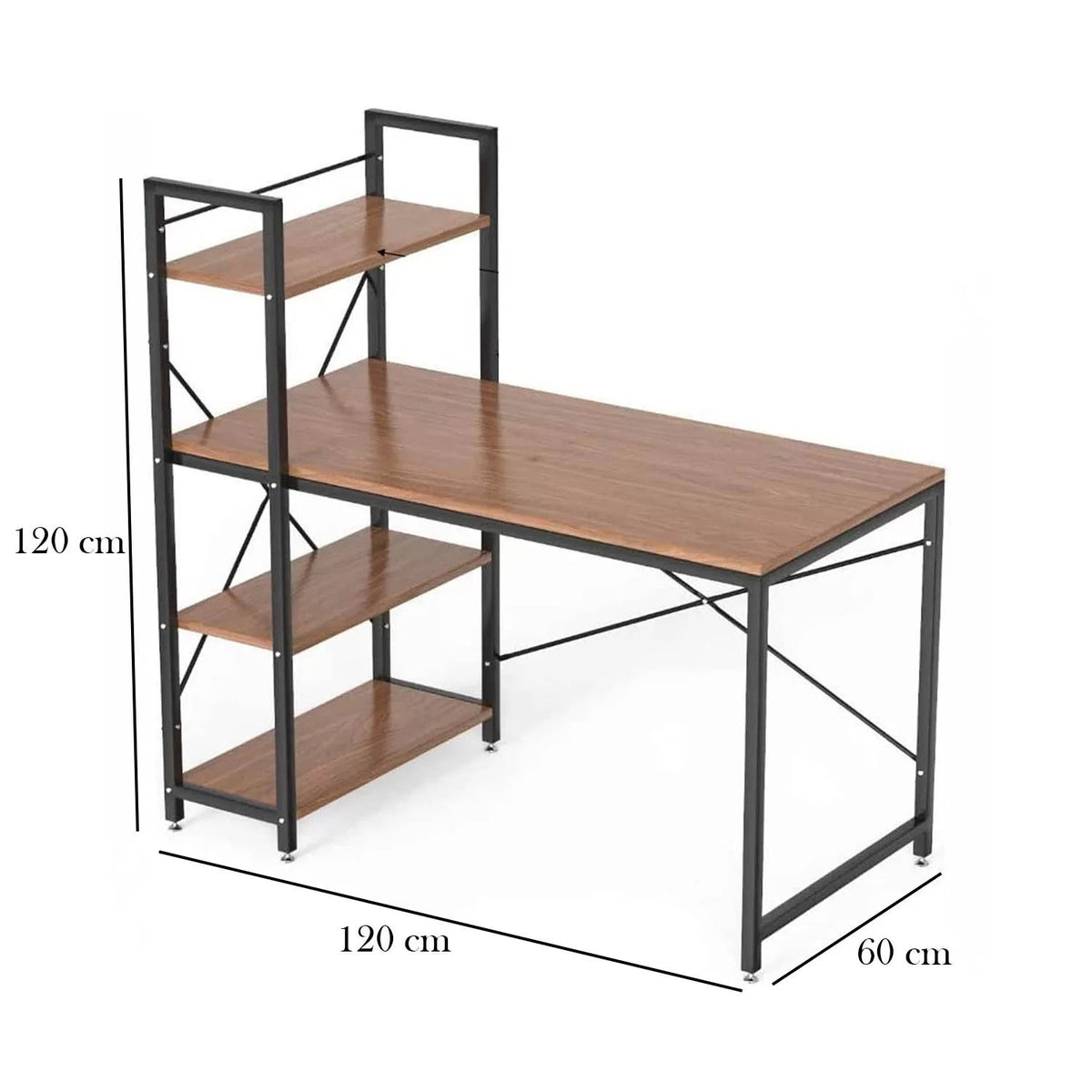 Melamine Wood Desk - MTC-028 - 120cmX120cm - Brown