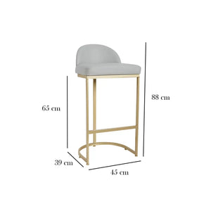 كرسي بار قماش جلد- MSC-445 - 39cmX45cm - أوسكار فرنتشر