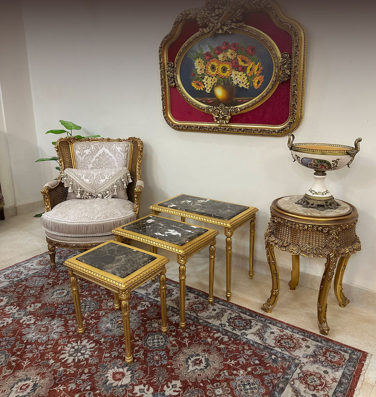 طقم ترابيزه 3 كلاسيك من أوسكار فرنتشر – GLH-009