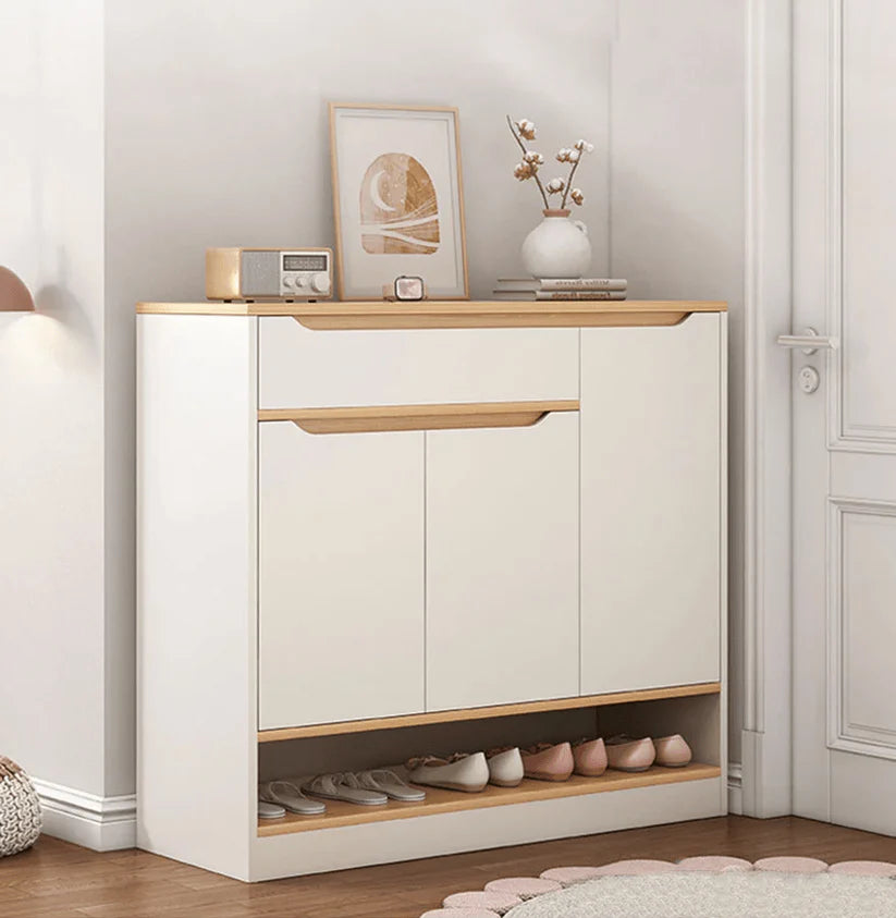 جزامة خشب MDF أنيقة بتصميم عصري ومساحات تخزين متعددة