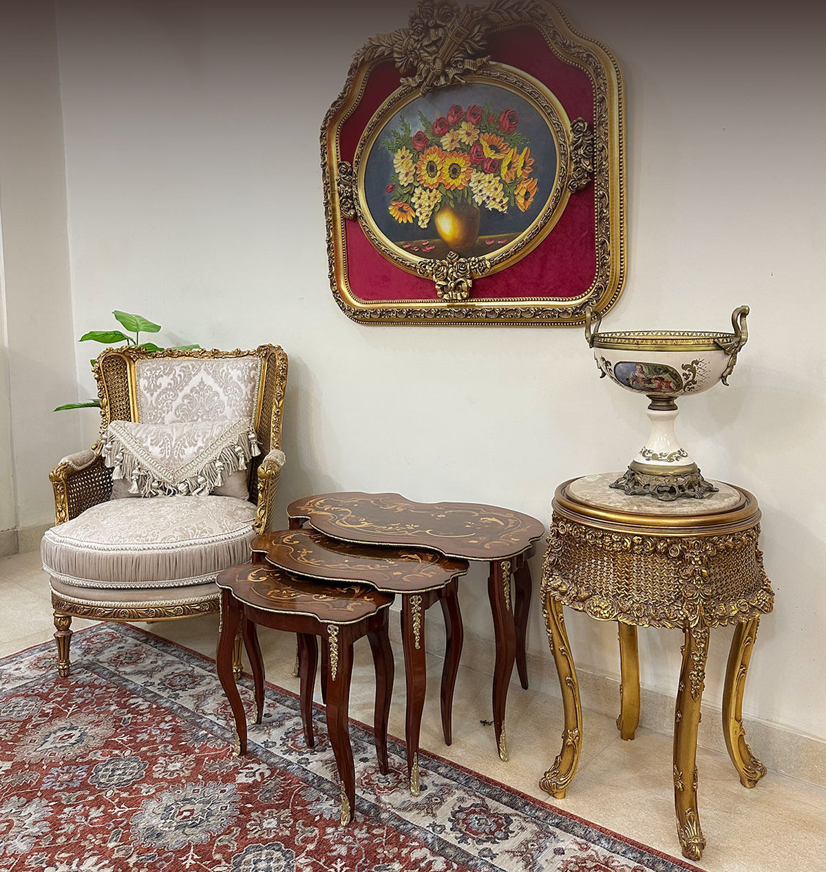 طقم ترابيزه 3 كلاسيك من أوسكار فرنتشر – GLH-010