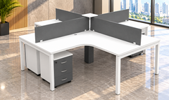 Spanish MDF quad workstation  - CEM-023