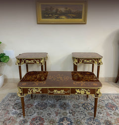 Classic copper table set from Oscar Furniture - GLH-011