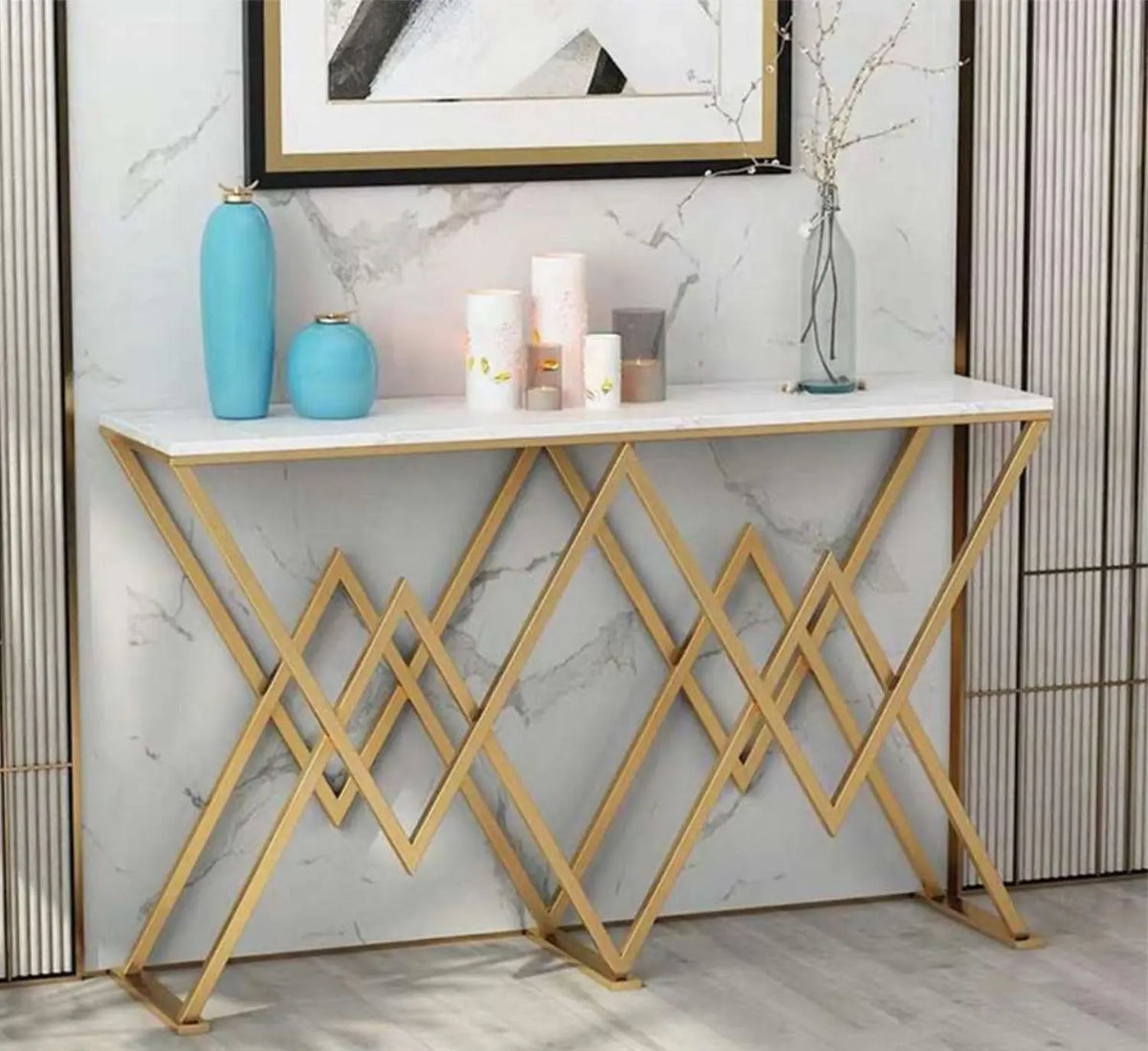 Modern Luxury Console Iron and Turkish Marble – An Aesthetic and Contemporary Touch