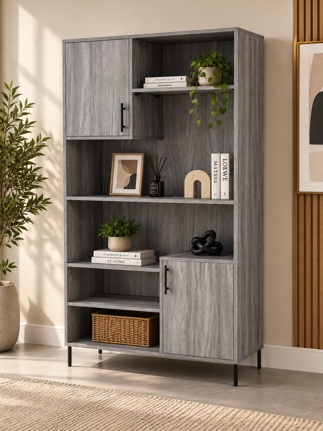 مكتبة مودرن من خشب MDF عالي الجودة من أوسكار فرنتشر - OFF-MD-001