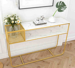 Modern iron and Turkish marble console – elegant and distinctive design