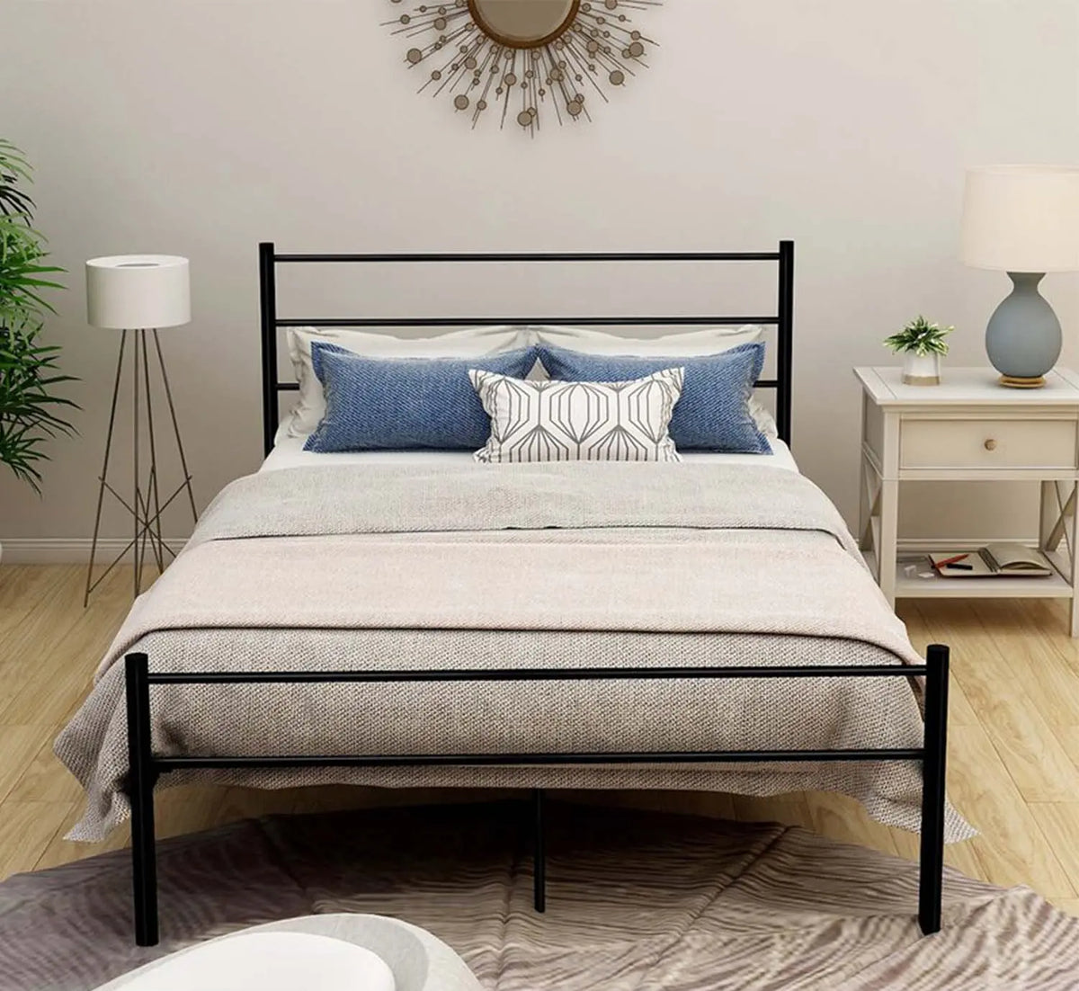Metal bed 120×200 cm – Durability and elegance for your bedroom
