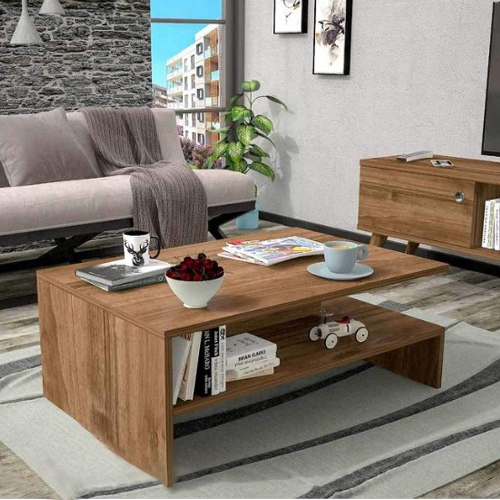 لونارا ترابيزة قهوة و رف 90 * 35 خشب MDF